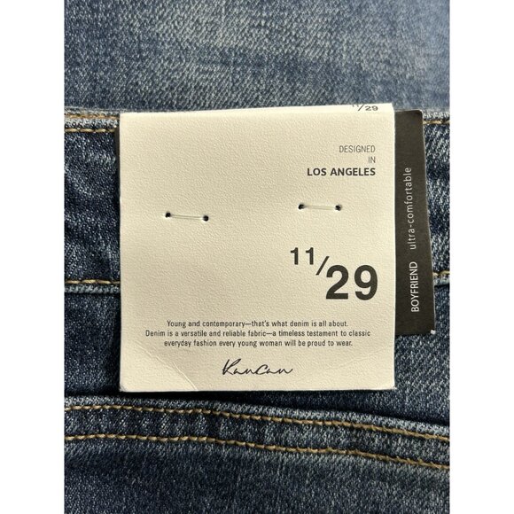 KanCan Devika Mid Rise Boyfriend Jeans in Dark Wash - Sz 11/29 - NWT - Picture 7 of 10
